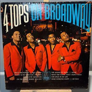 4 Tops on Broadway Vinyl Record - Red and Black Cover